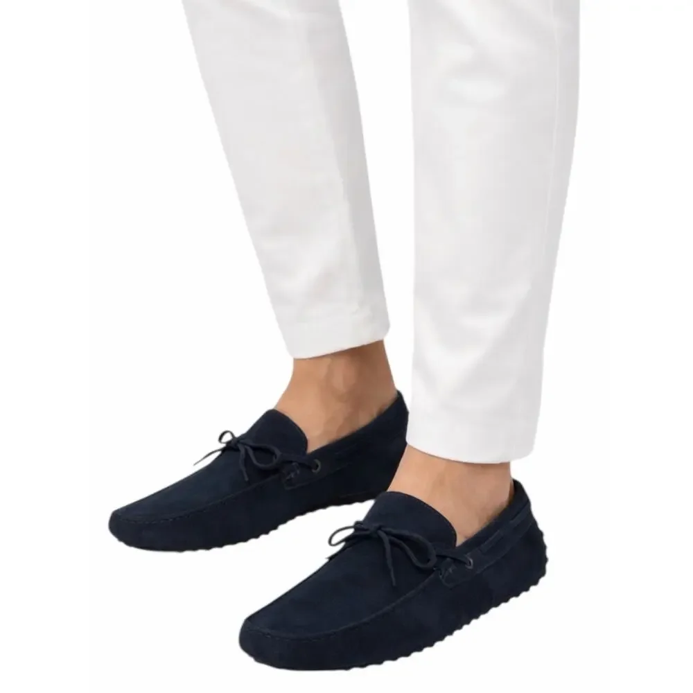 Tod's Gommino Slip On Driving Loafer in Navy Blue Sued Men Size 6.5/ US 8